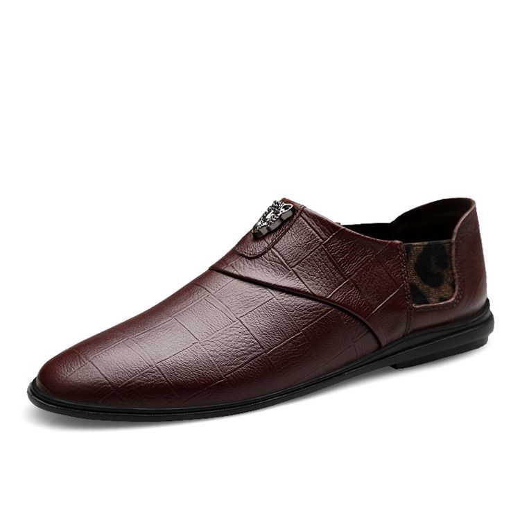 Män Plain Low-cut Övre Läder Oxfords