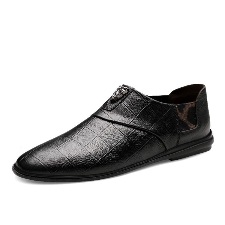 Män Plain Low-cut Övre Läder Oxfords