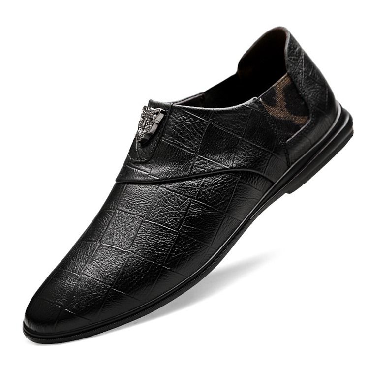 Män Plain Low-cut Övre Läder Oxfords