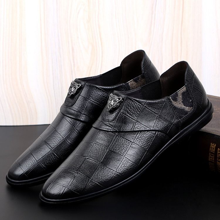 Män Plain Low-cut Övre Läder Oxfords