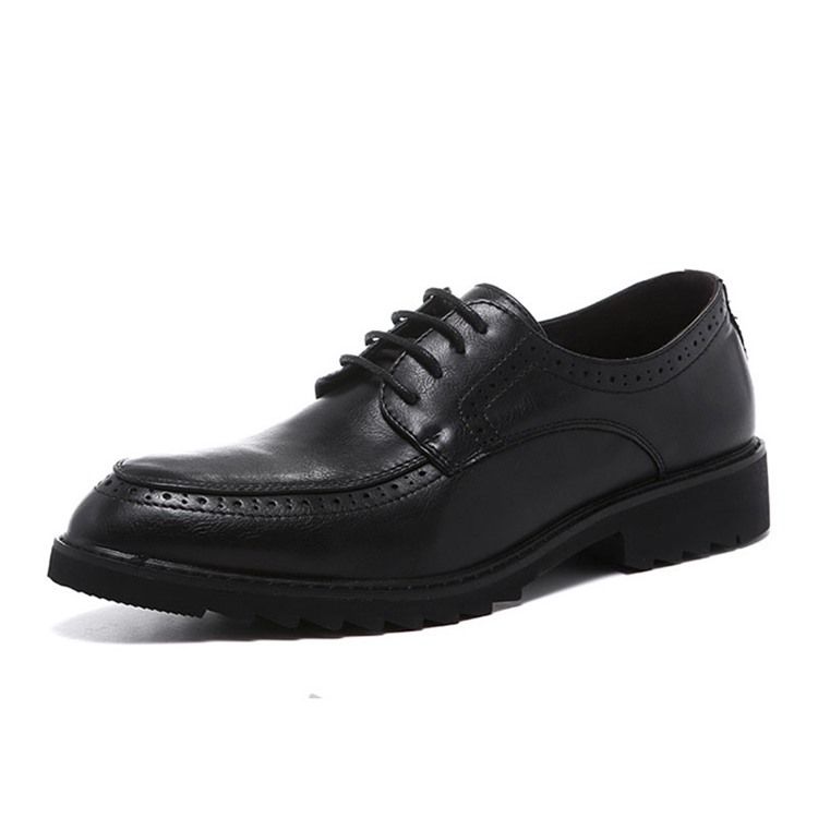 Plain Lace-up Round Toe Herr Oxfords