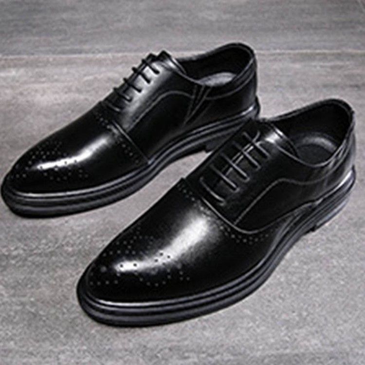 Plain Pointed Toe Low-cut Upper Men's Dress Shoes