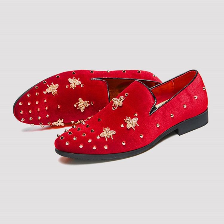 Plain Rivet Slip-on Round Toe Herrskor