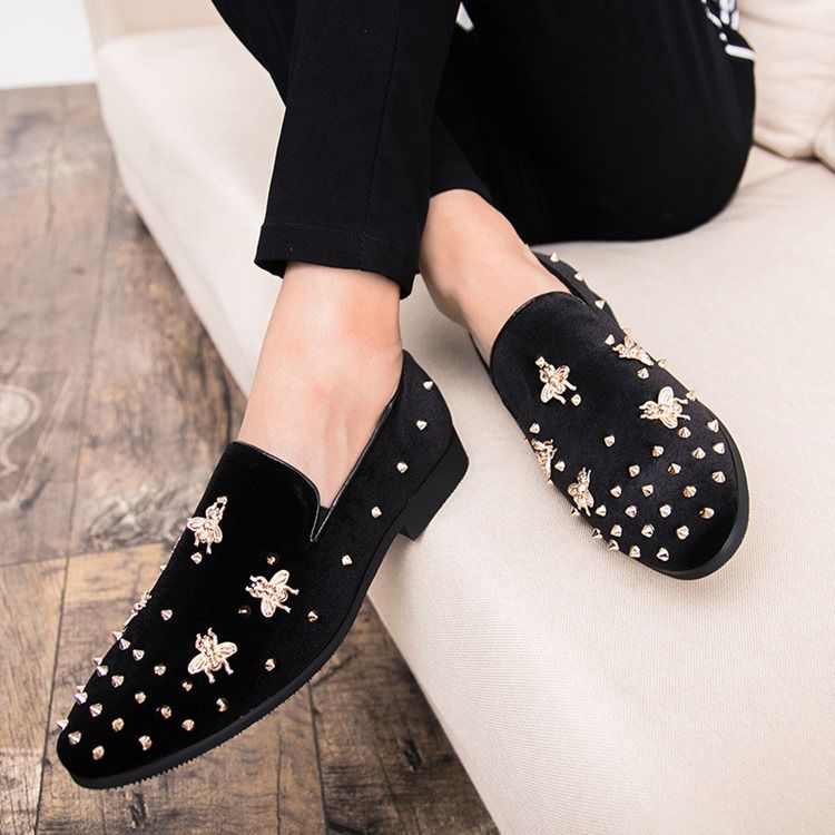 Plain Rivet Slip-on Round Toe Herrskor