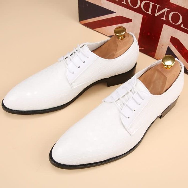 Plain Round Toe Lace-up Herrskor