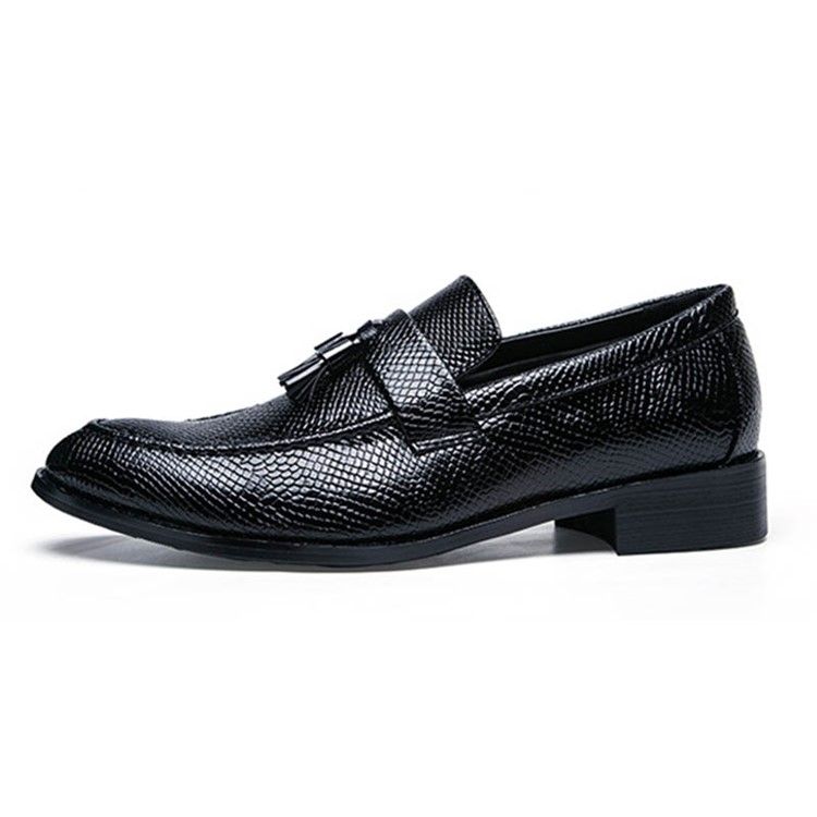 Pu Fringe Slip-on Round Toe Oxfords För Män