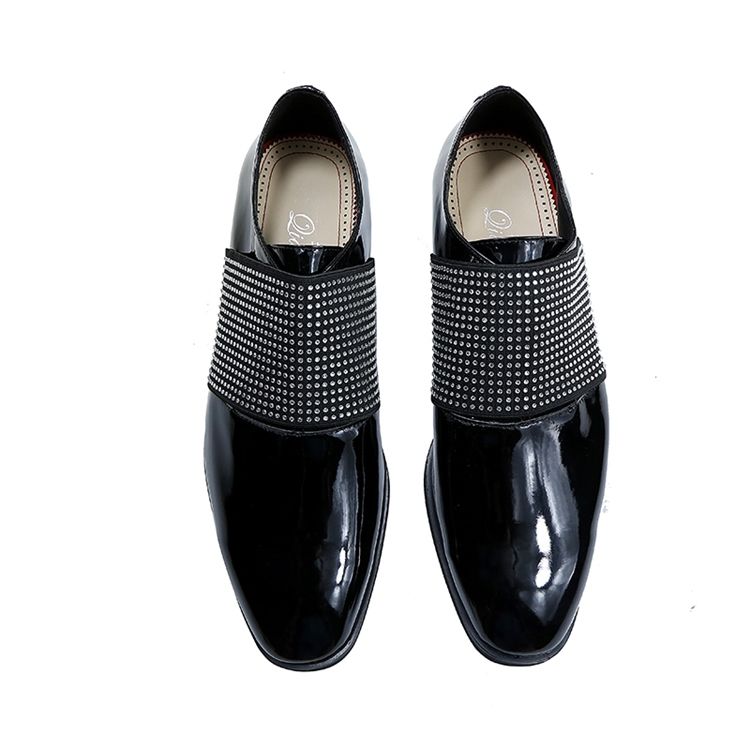 Rhinestone Slip-on Plain Oxfords För Män