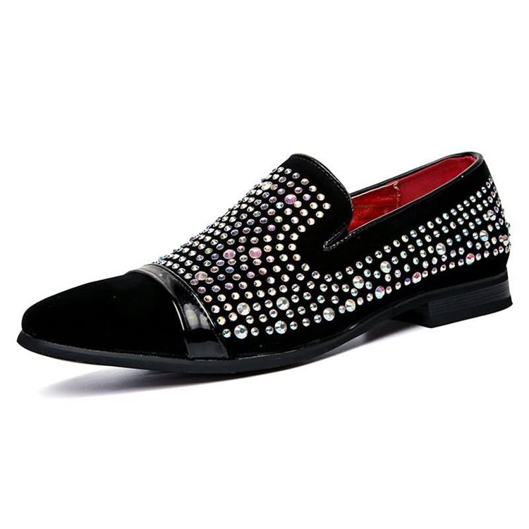 Rivet Round Toe Slip-on Herrskor