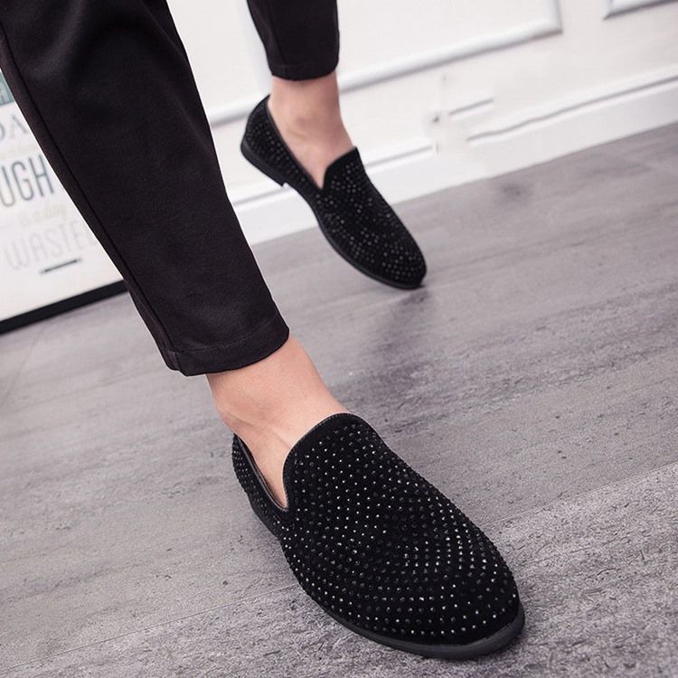 Slip-on Round Toe Low-cut Upper Men's Casual Shoes