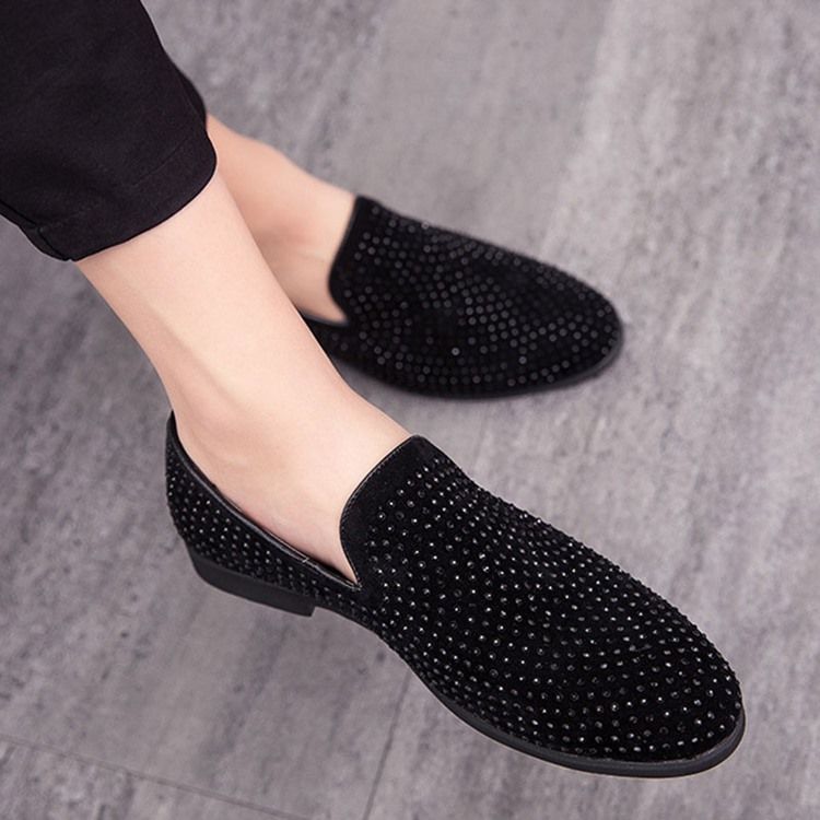 Slip-on Round Toe Low-cut Upper Men's Casual Shoes