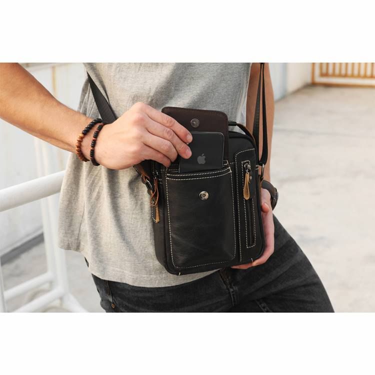 Vanligt Läder European Square Crossbody Väskor