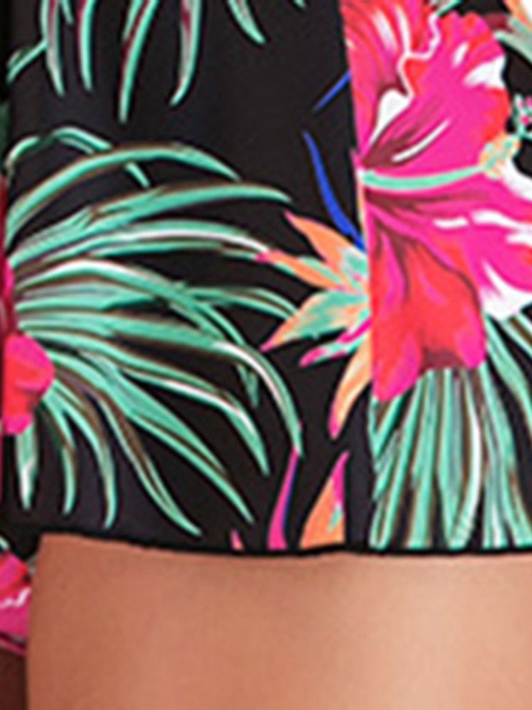 Tankini-set För Sexiga Blommiga Badkläder För Kvinnor