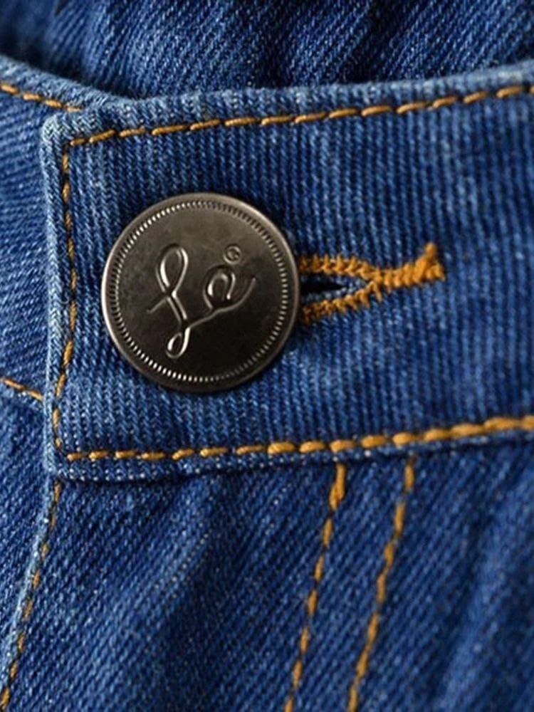 Bellbottoms Kvinnors Tvättbara Vanliga Smala Jeans Med Hög Midja