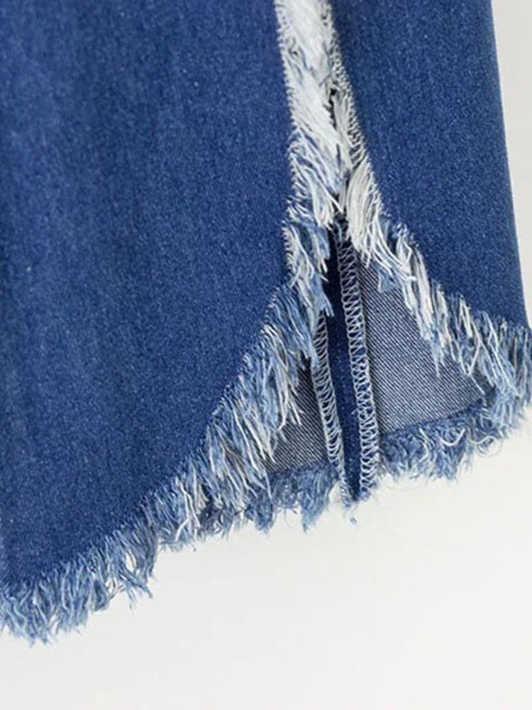 Bellbottoms Kvinnors Tvättbara Vanliga Smala Jeans Med Hög Midja