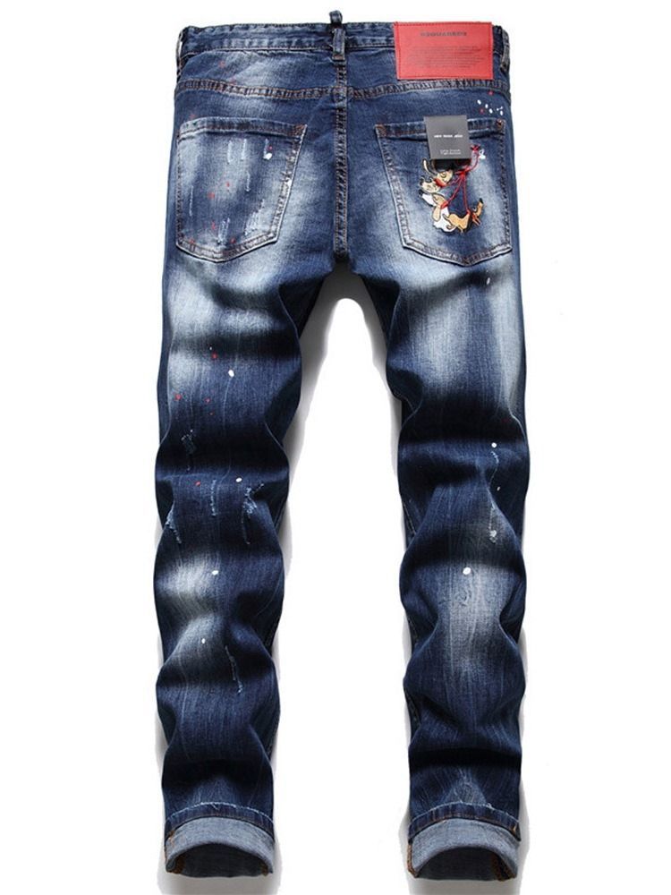 Bokstavsfickknapp Hip Hop Herr Jeans