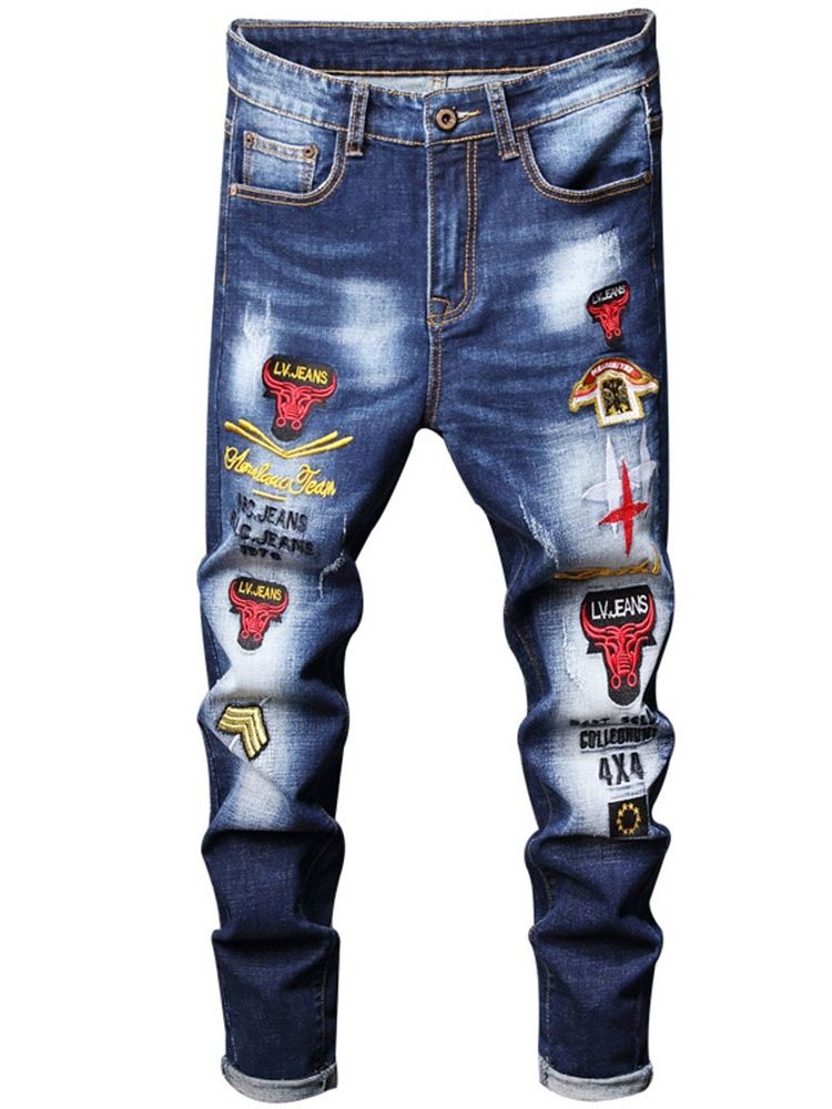 Casual Jeans För Män