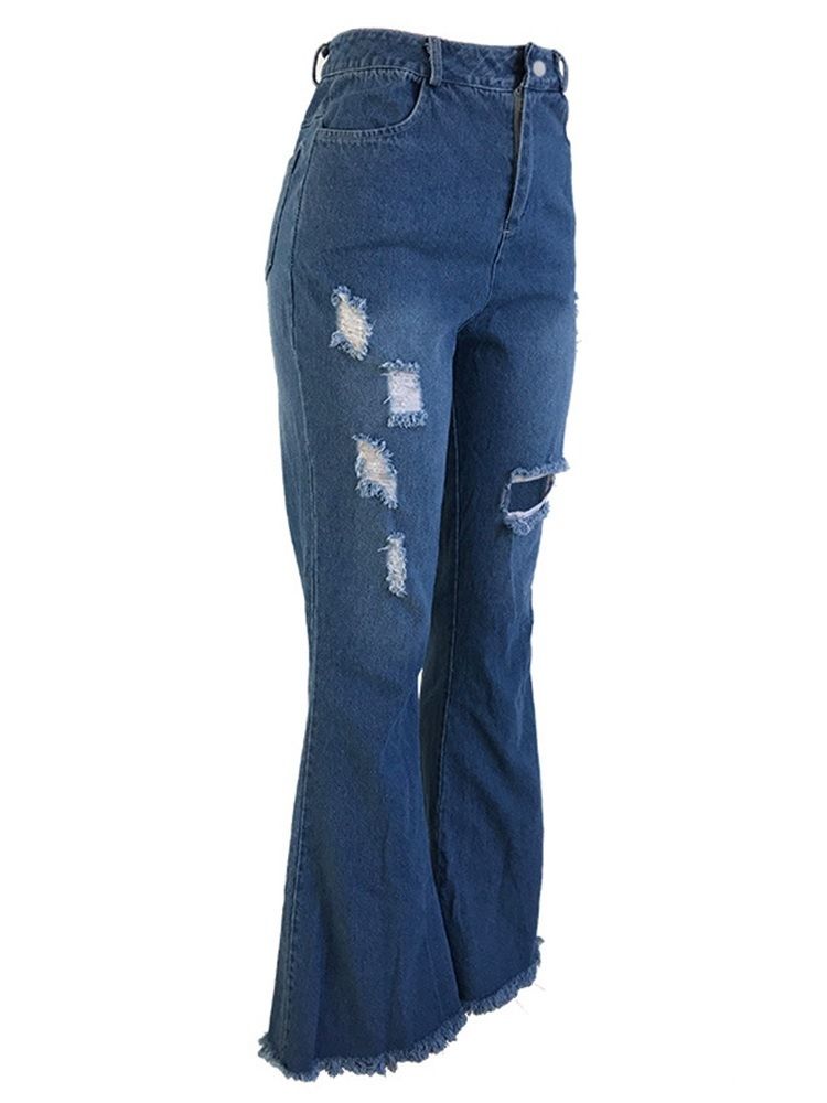 Damhål Bellbottoms Slim High Waist Jeans