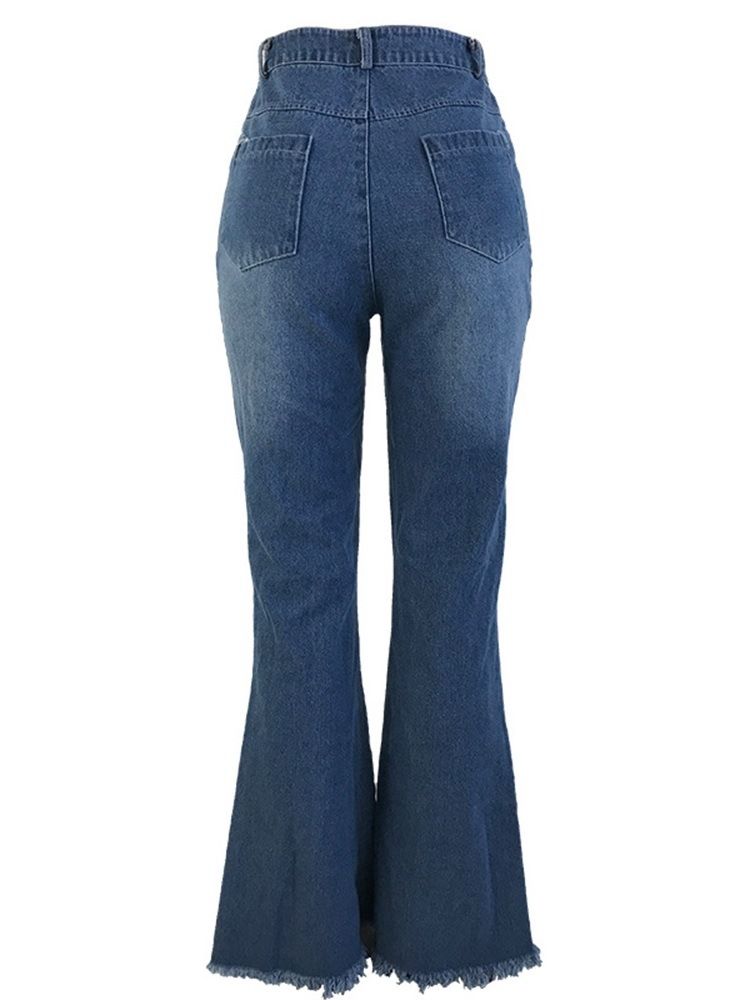 Damhål Bellbottoms Slim High Waist Jeans