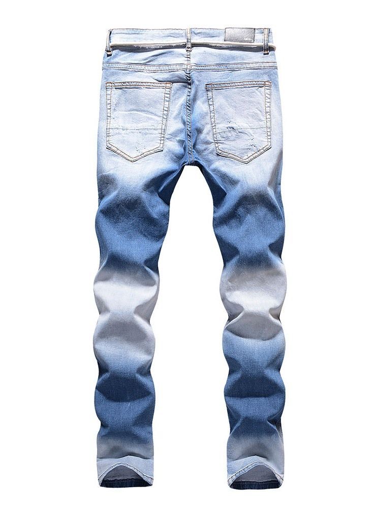 Hål Casual Herr Jeans