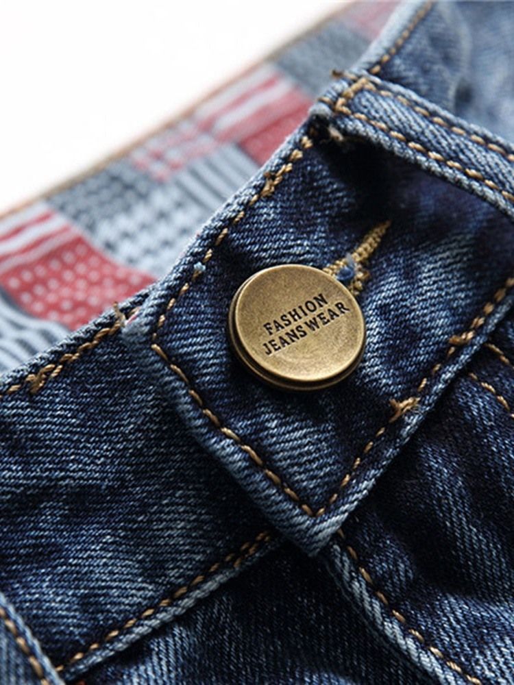 Herrbroderi Rak Europeisk Midjeans Jeans