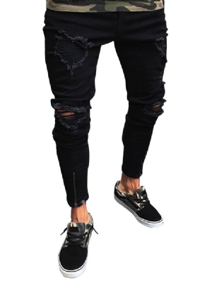 Herrkläder Black Ripped Skinny Jeans