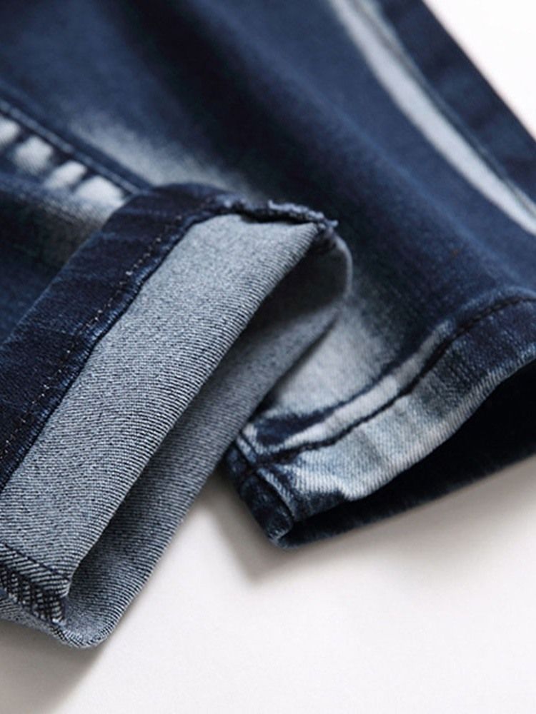 Mäns Hålbrev Mitt Midja Casual Jeans