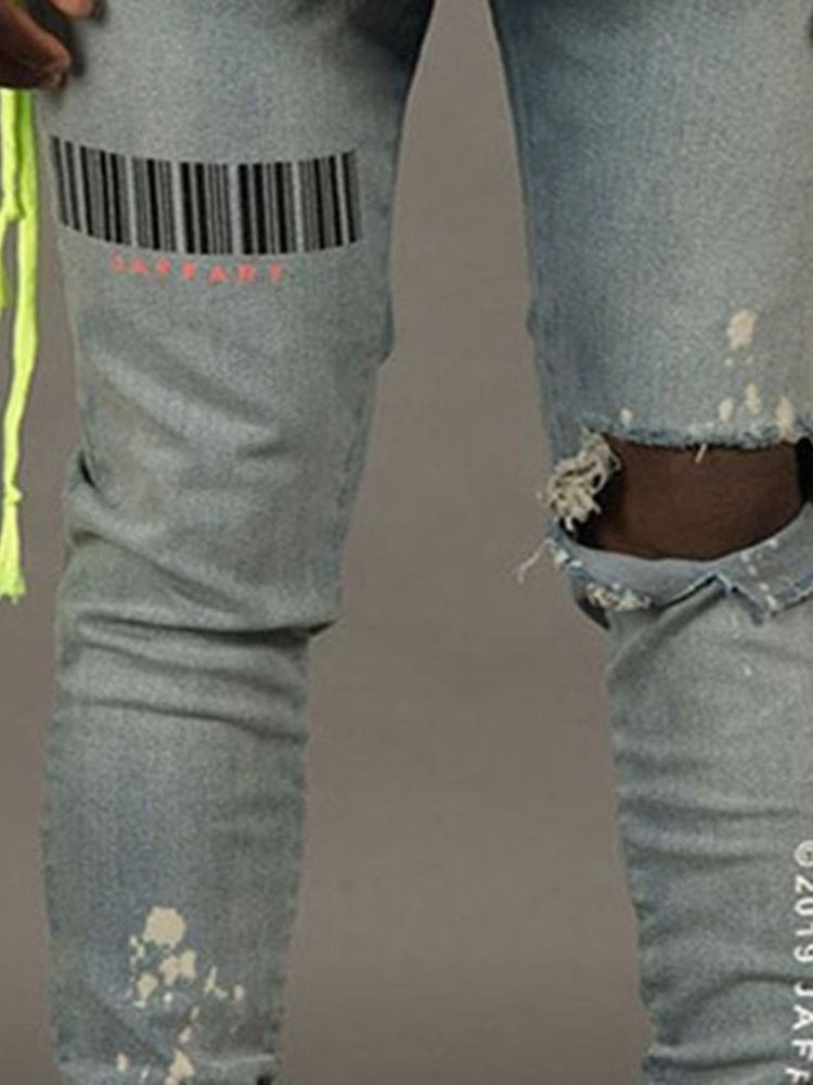 Pencil Pants Mid Waist European Men's Jeans