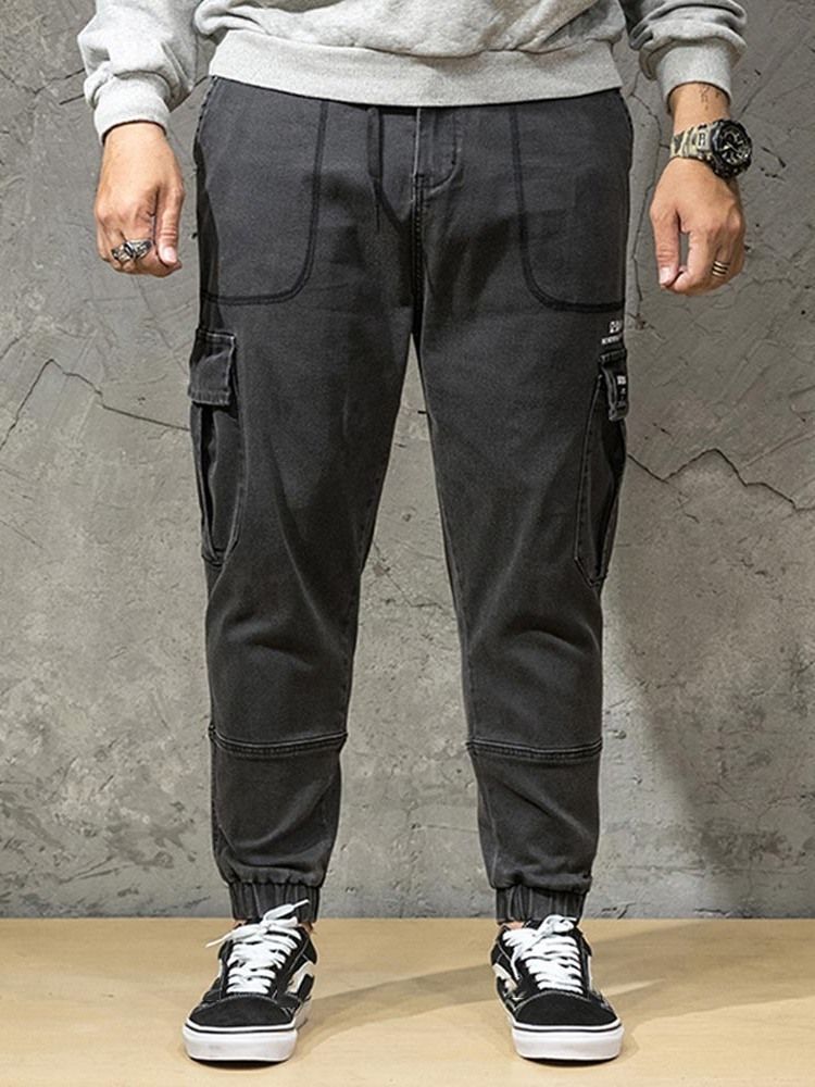 Pocket Mid Waist Jeans