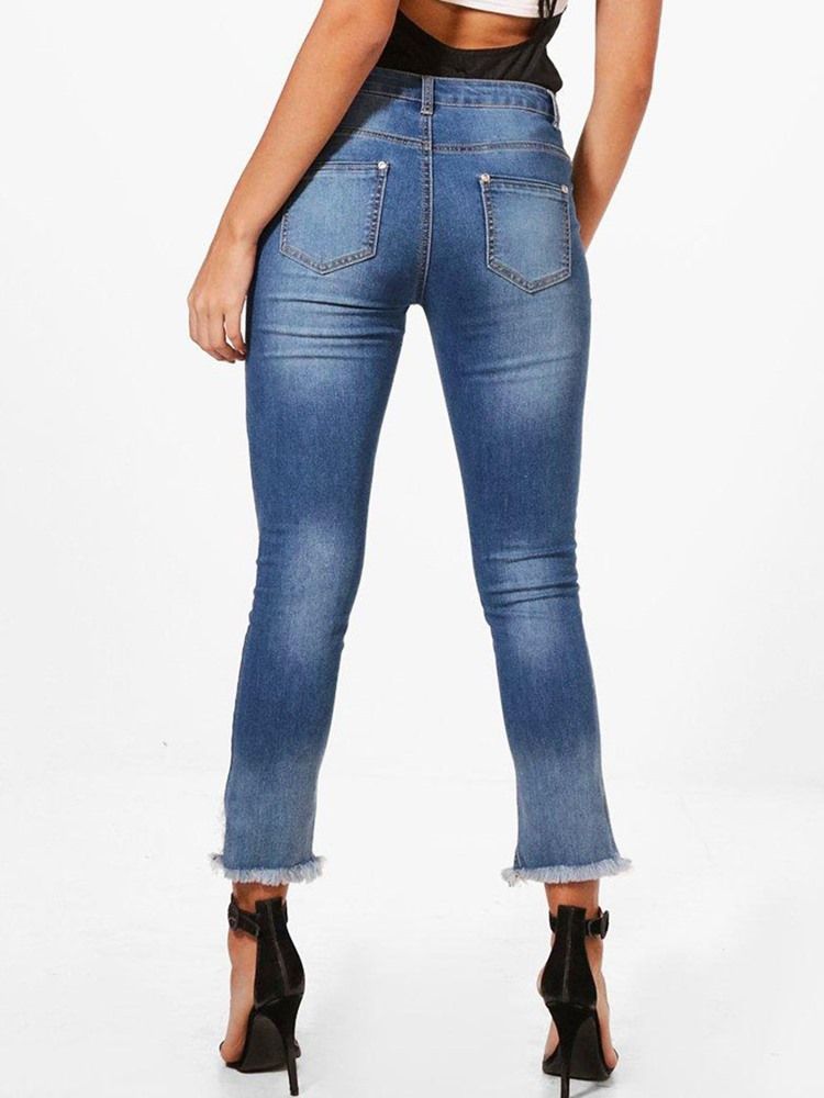 Skinny Denim Asymmetric Women's Jeans