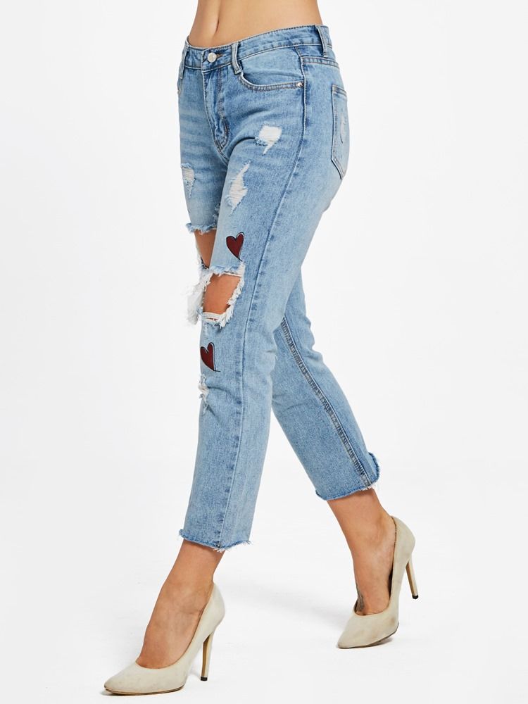 Slim Hole Ankle Length Dam Jeans