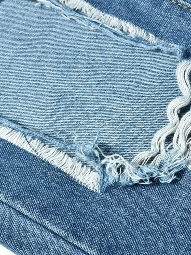 Tvättbara Smala Jeans Med Dragkedja För Kvinnor