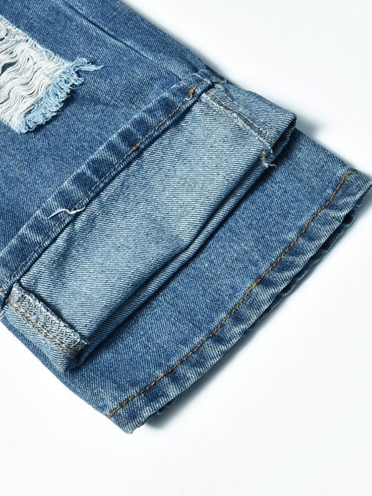 Tvättbara Smala Jeans Med Dragkedja För Kvinnor