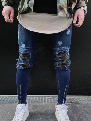 Vanliga Pennbyxor För Män European Zipper Jeans