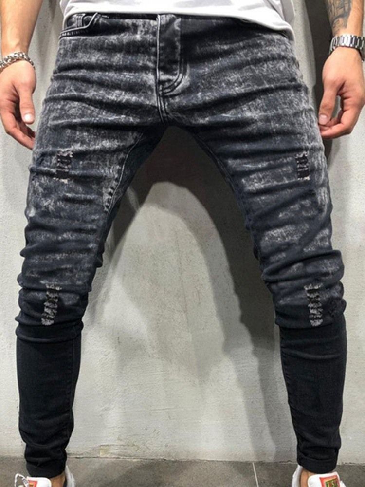 Zipper Pencil Pants Herr Casual Jeans