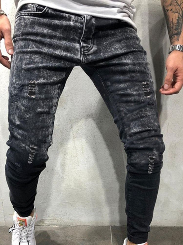 Zipper Pencil Pants Herr Casual Jeans