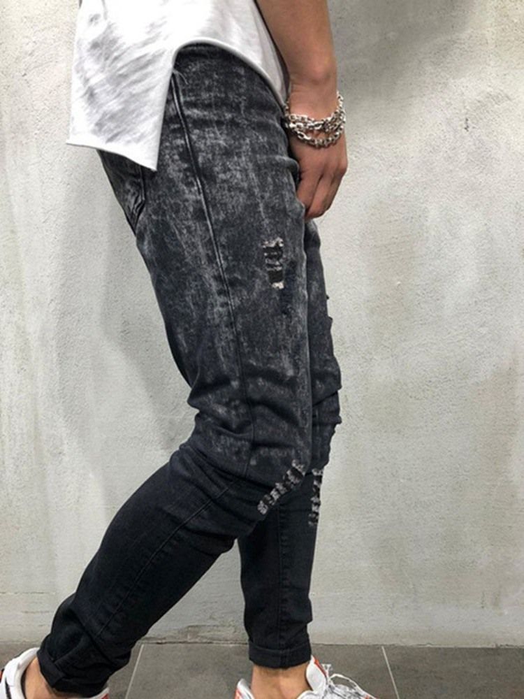 Zipper Pencil Pants Herr Casual Jeans