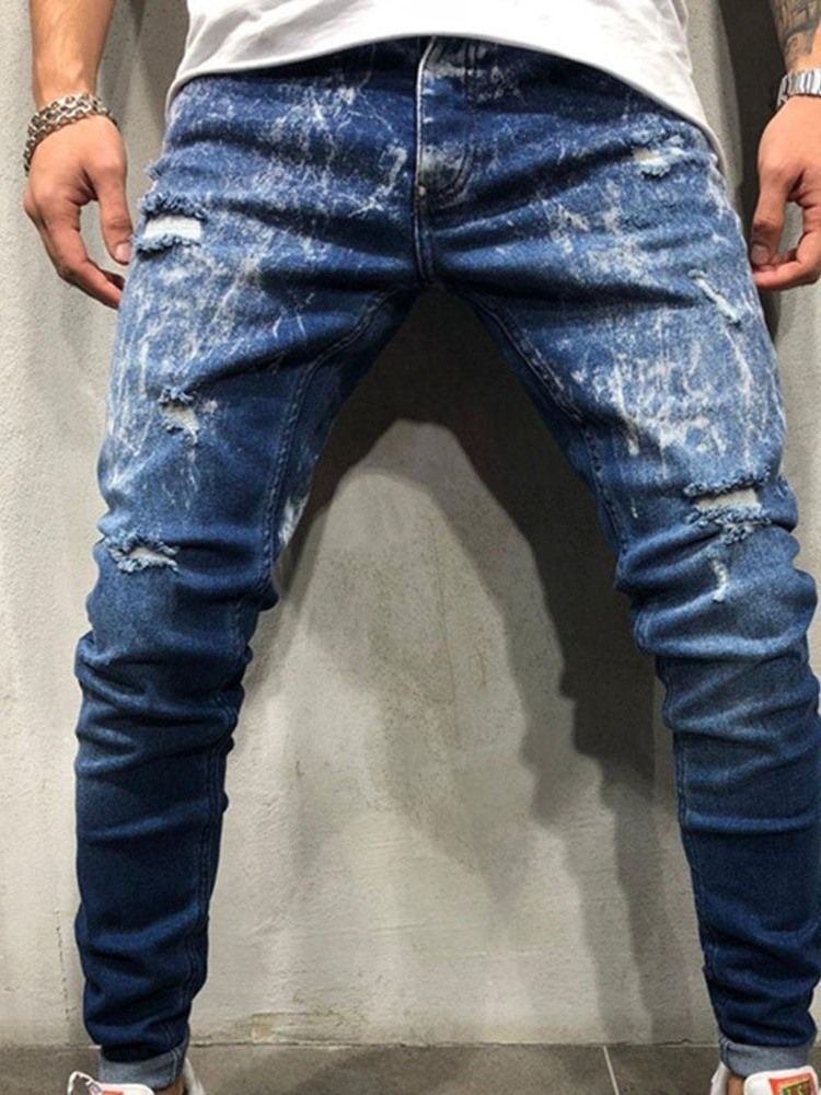 Zipper Pencil Pants Herr Casual Jeans