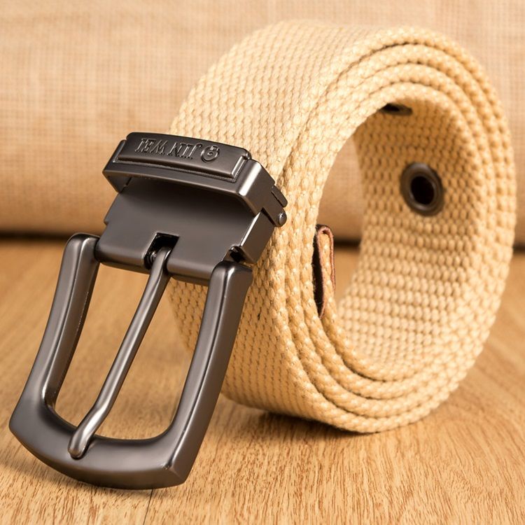 Pin Buckle Woven Strap Men's Belt