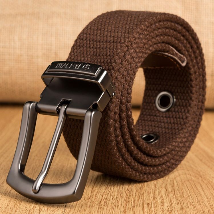 Pin Buckle Woven Strap Men's Belt