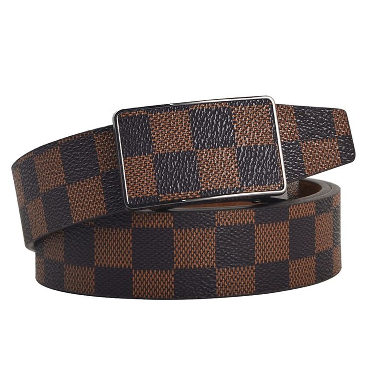 Plaid Patterns Automatic Buckle Men's Belt