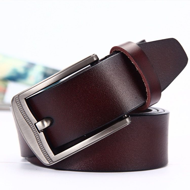 Top Cow Leather Belt För Män