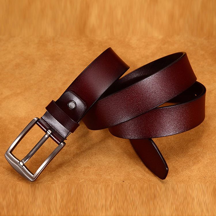 Top Cow Leather Belt För Män