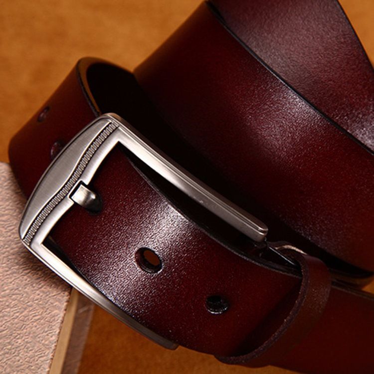 Top Cow Leather Belt För Män