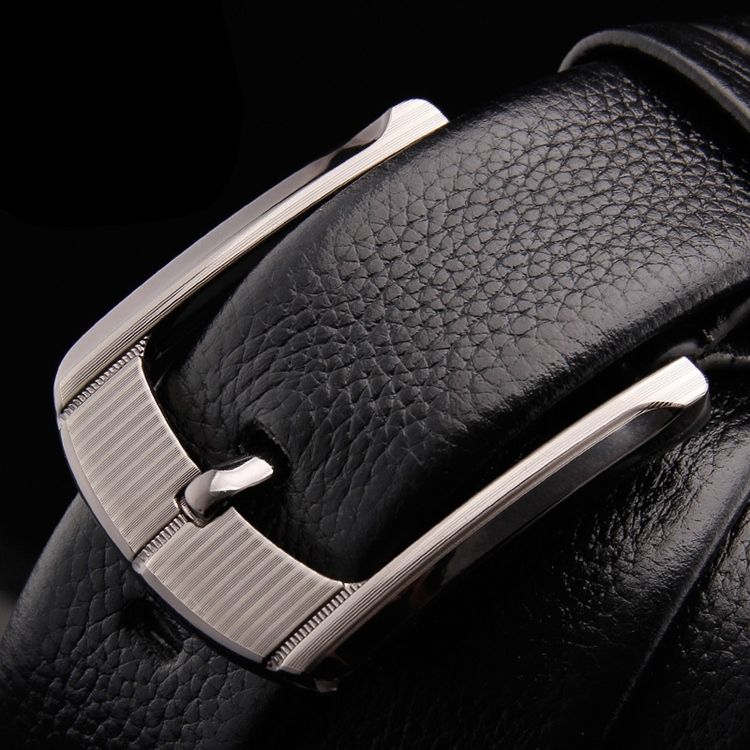 Top Leather Pin Buckle Bussiness Men Belt