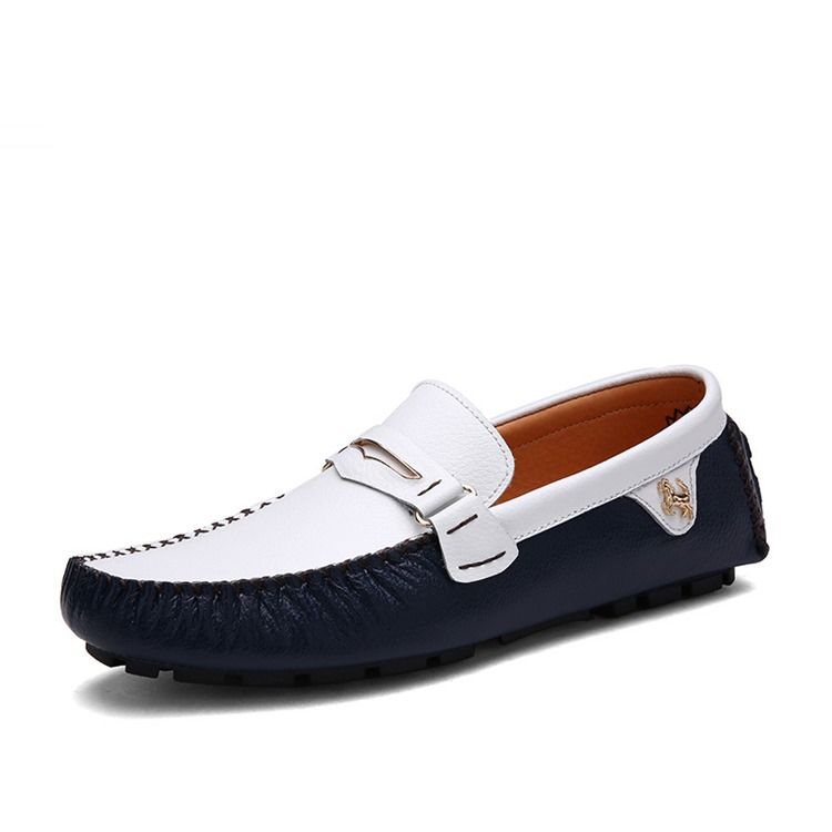 Buckle Slip-on Moccasin-gommino För Män