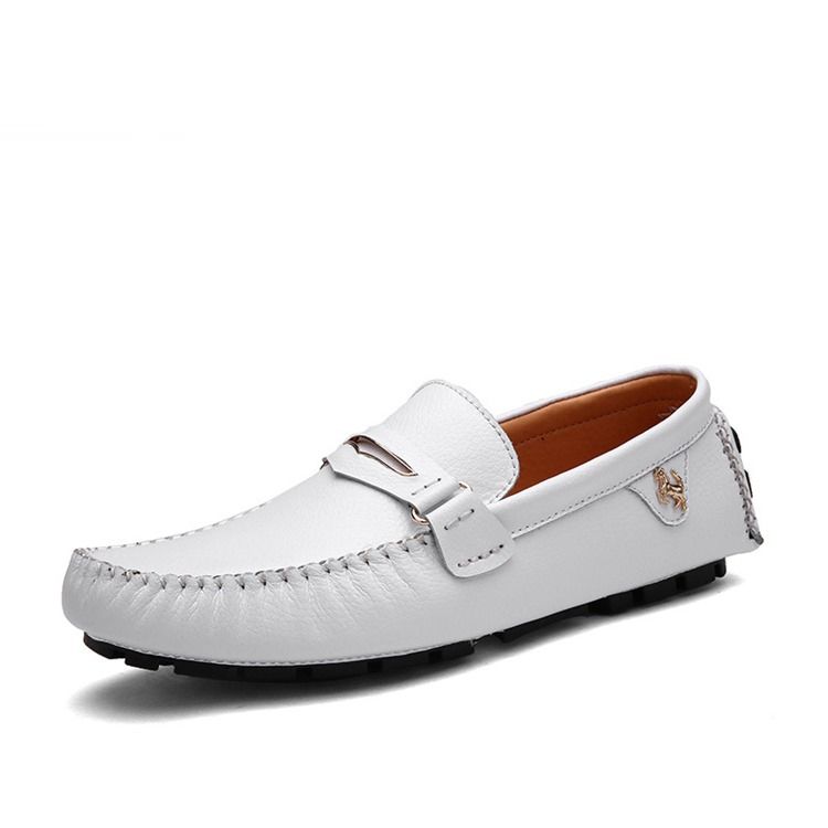 Buckle Slip-on Moccasin-gommino För Män