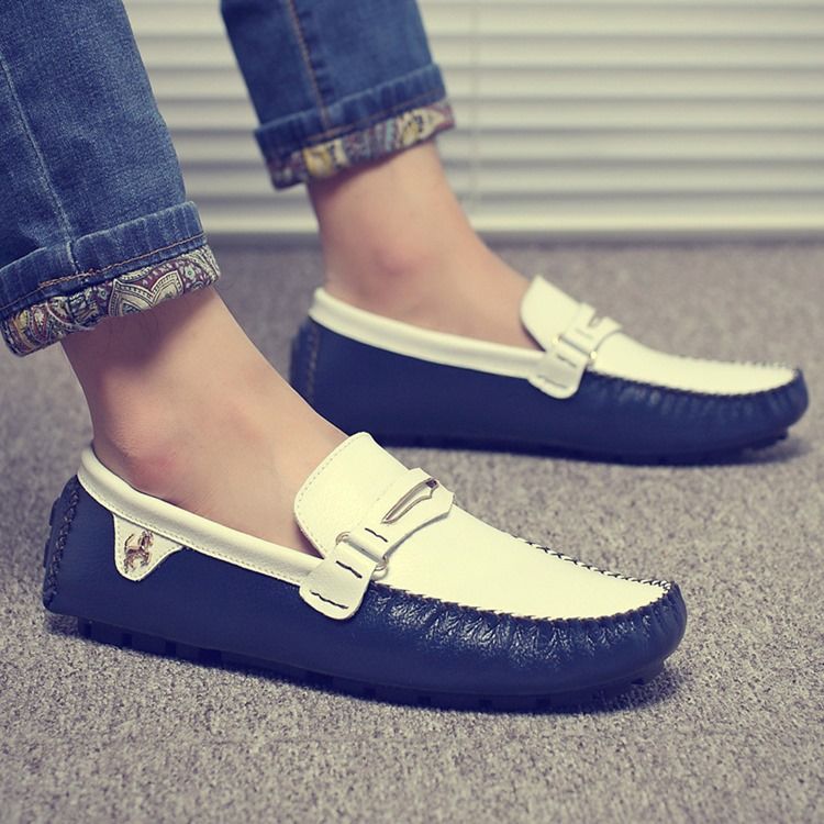 Buckle Slip-on Moccasin-gommino För Män