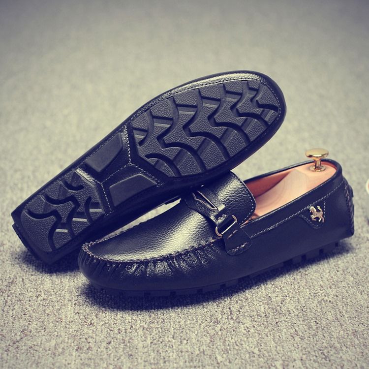 Buckle Slip-on Moccasin-gommino För Män