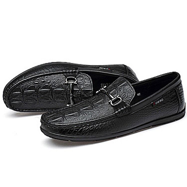 Plain Low-cut Upper Slip-on Round Toe Herr Loafers