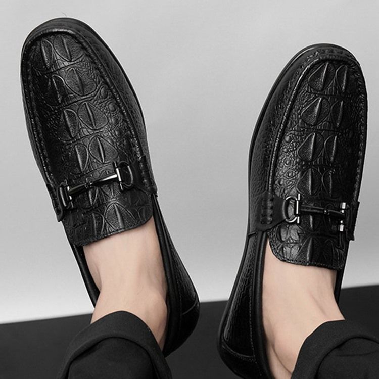 Plain Low-cut Upper Slip-on Round Toe Herr Loafers